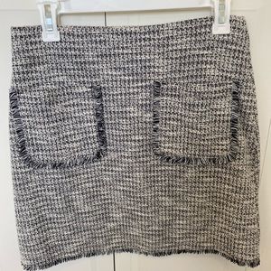 Loft Black and White Skirt